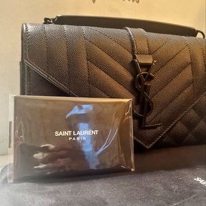 YSL Monogram Leather Satchel Bag
